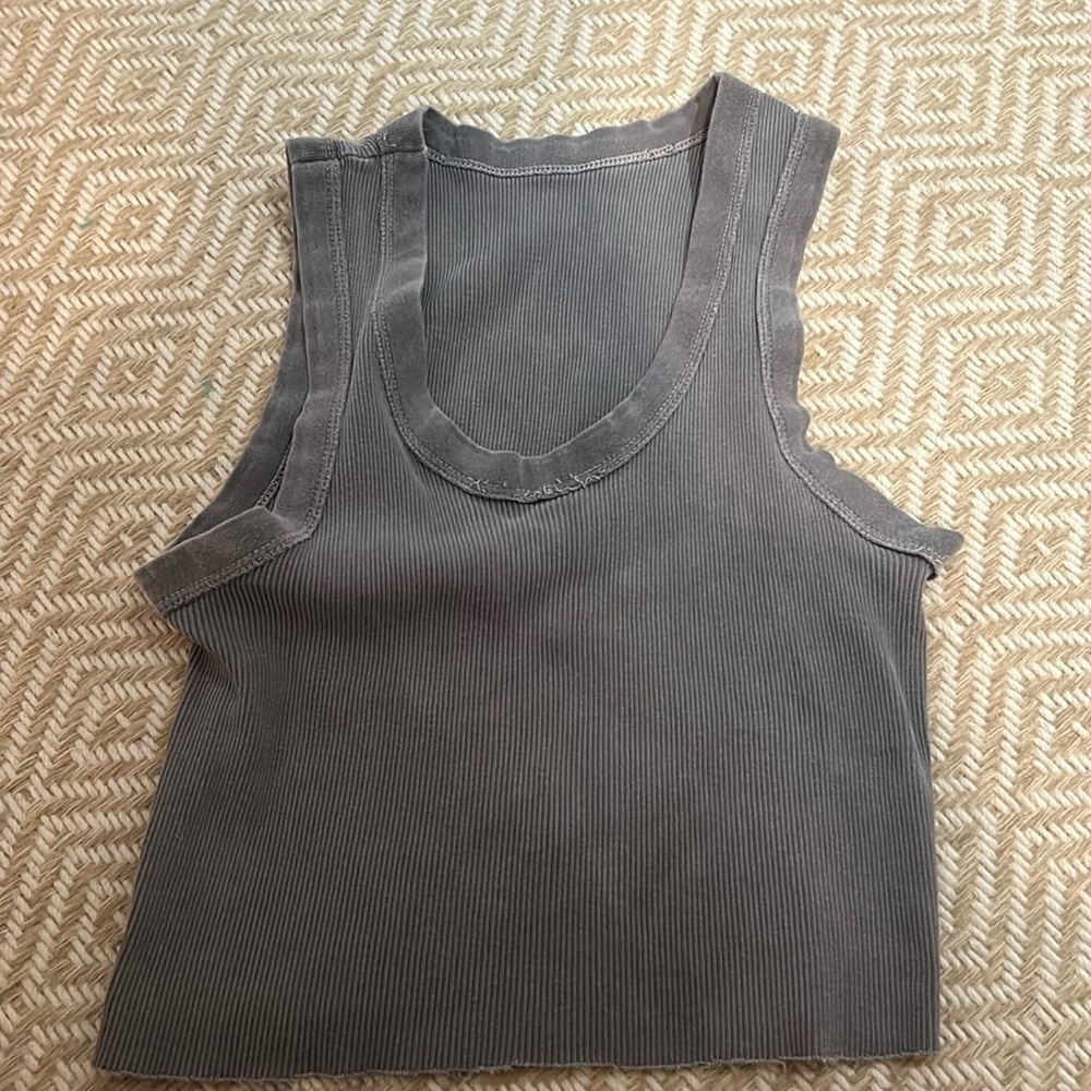 Brandy Melville grey ribbed tank